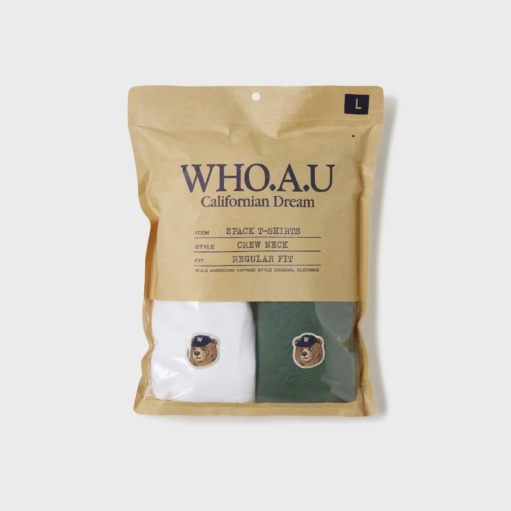 Ảnh Áo Thun WHO.A.U 2PACK Steve Head Patch T-shirt[B]_WHRAF2352U 1