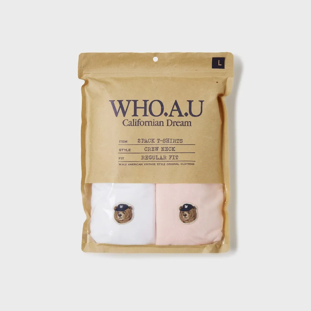 Ảnh Áo Thun WHO.A.U 2PACK Steve Head Patch T-shirt[B]_WHRAF2352U 2