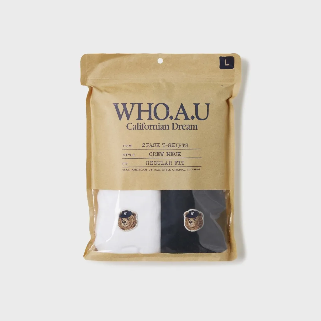 Ảnh Áo Thun WHO.A.U 2PACK Steve Head Patch T-shirt[B]_WHRAF2352U 3