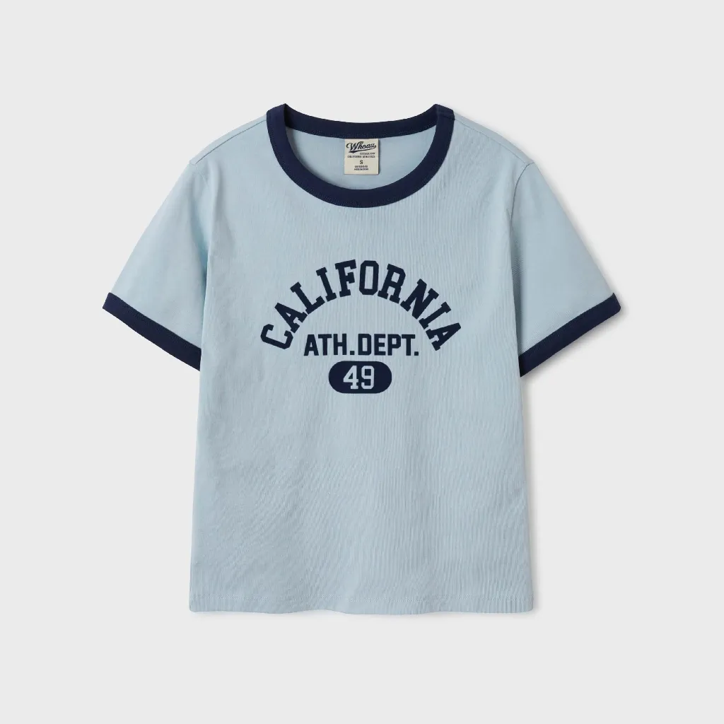 Ảnh Áo Thun WHO.A.U Campus Ringer Short Sleeve T-shirt_WHRAF2323F 4