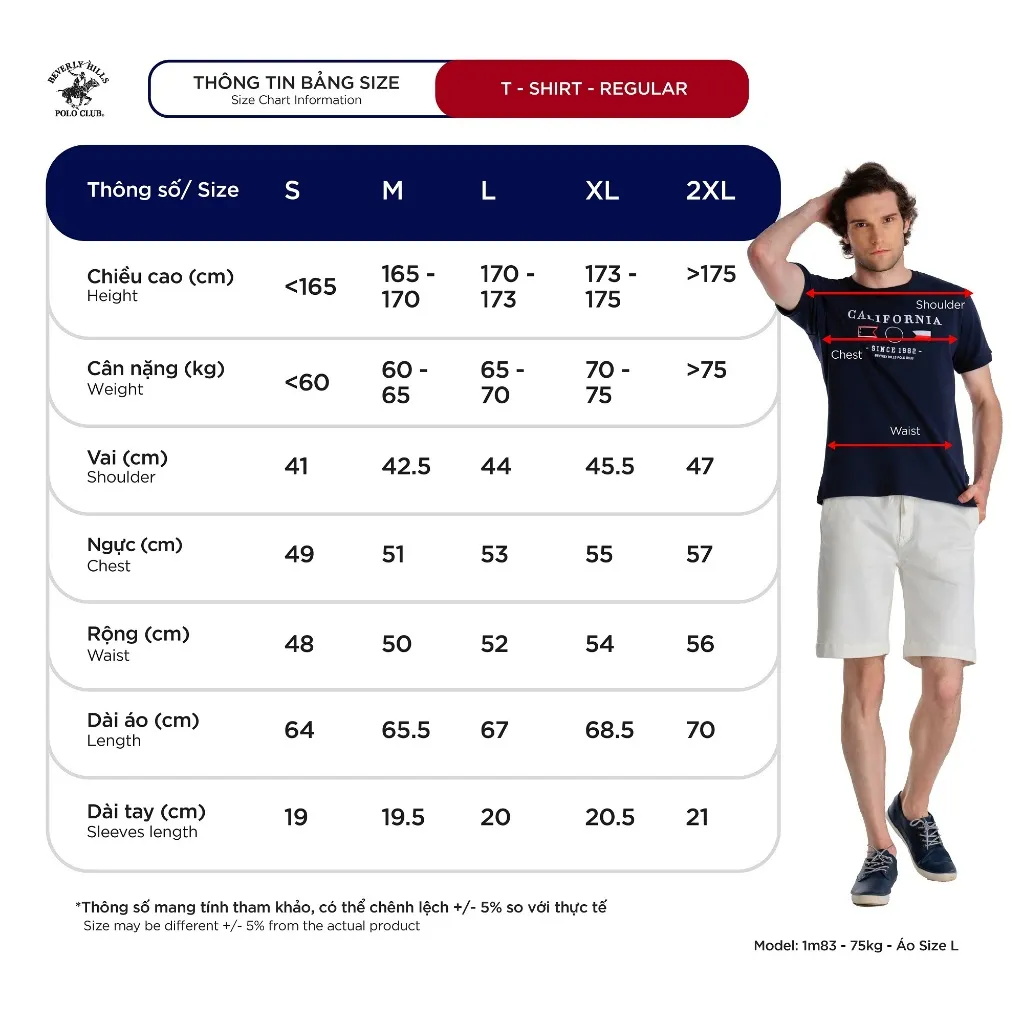 Ảnh Áo Tshirt ngắn tay Nam Regular Fit Beverly Hills Polo Club -  TSMRSW24TL039 4