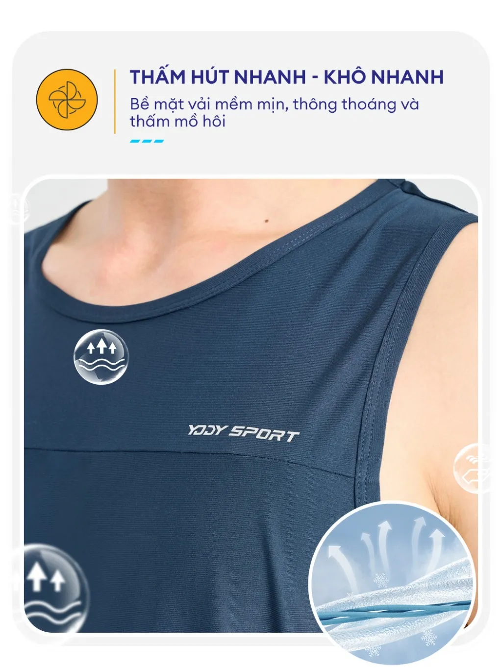 Ảnh Áo T-shirt thể thao nam YODY áo balo sport thoáng mát khử mùi thấm hút mồ hôi STM7067 3