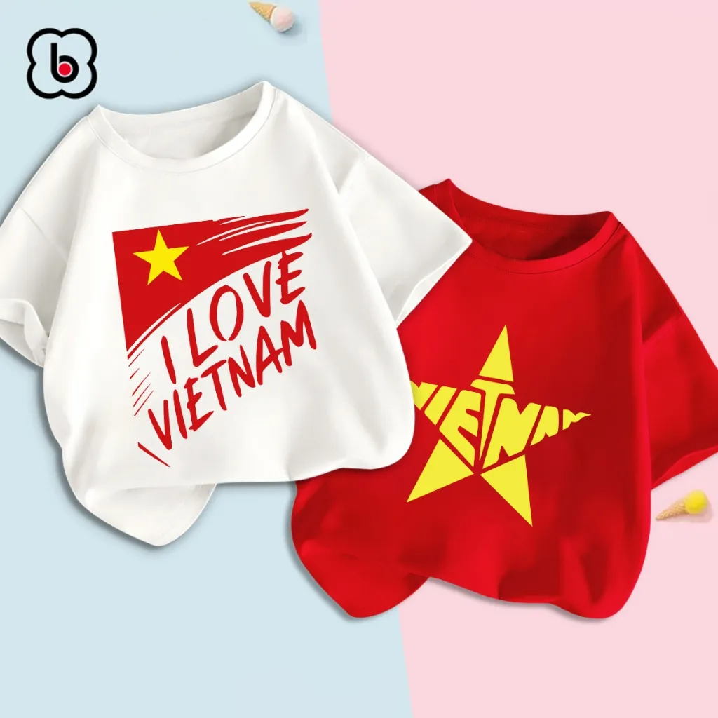 Ảnh Áo Việt Nam cho bé BabyloveGO áo cờ đỏ sao vàng trẻ em chất cotton mềm mịn thoáng mát 3