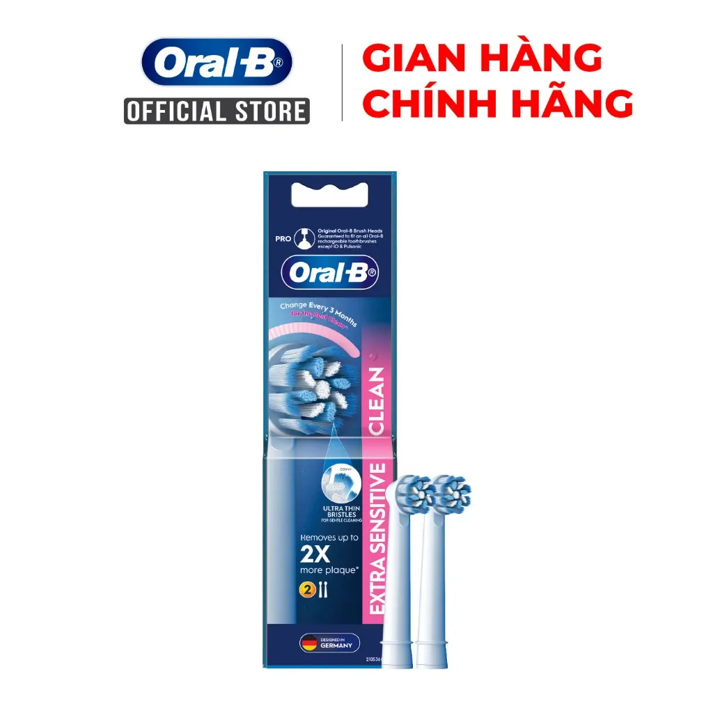 Ảnh Đầu bàn chải Oral-B Extra Sensitive Clean EB60X-Hàng chính hãng 1