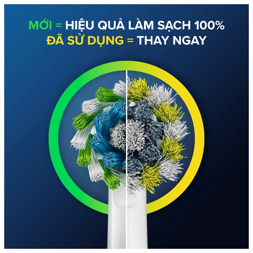Ảnh Đầu bàn chải thay thế Oral-B (1 vỉ - 2 cái). Hàng chính hãng 100% 3