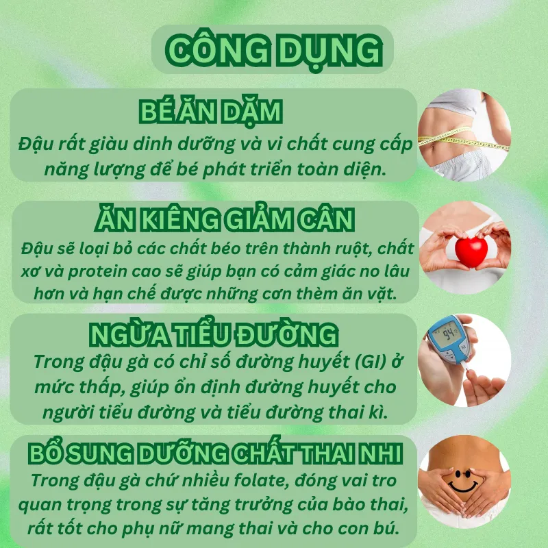 Ảnh Đậu gà hữu cơ nhập khẩu mỹ không biển đổi gen ONFOD ăn kiêng giảm cân bé ăn dặm mẹ bầu tiểu đường 500g 2