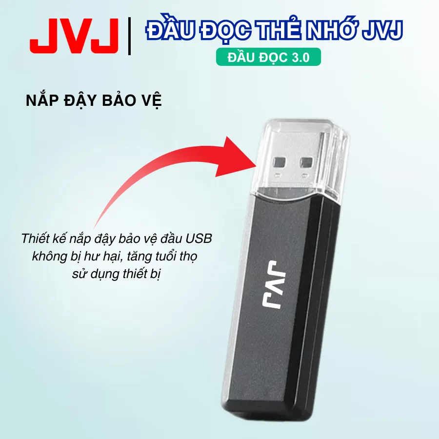 Ảnh Đầu Đọc Thẻ Nhớ JVJ USB 3.0, Đầu Đọc Thẻ Nhớ SD/TF/Micro SD Tương Thích Với Laptop, Máy Tính,... 4