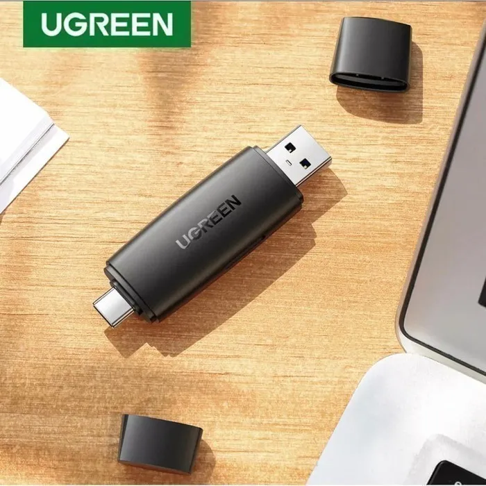 Ảnh Đầu đọc thẻ nhớ SD/TF 2 trong 1 UGREEN 80191 USB-A & Type-C ​- Hàng chính hãng 1