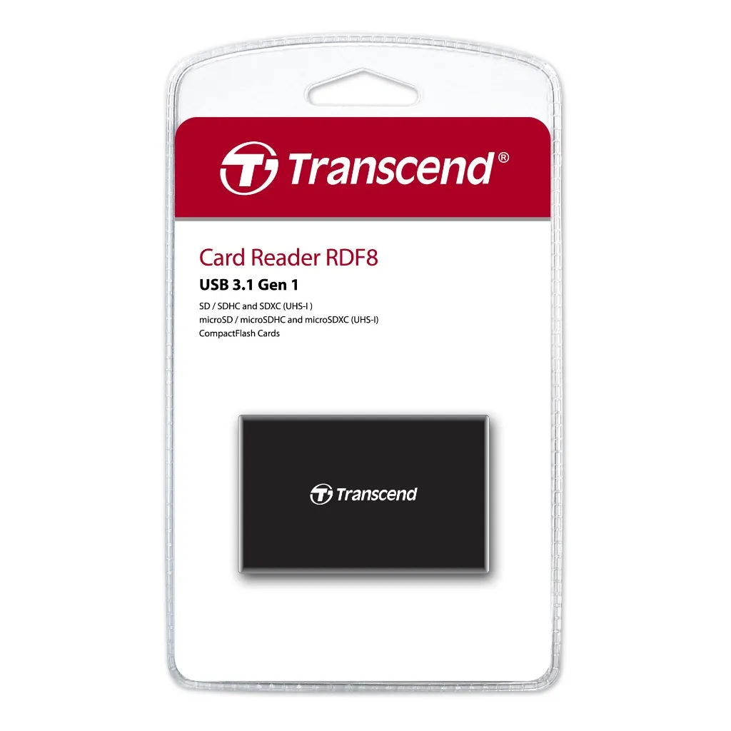 Ảnh Đầu đọc thẻ nhớ USB 3.1 / 3.0 all-in-1 Reader Transcend F8 Bảo hành 2 năm 4