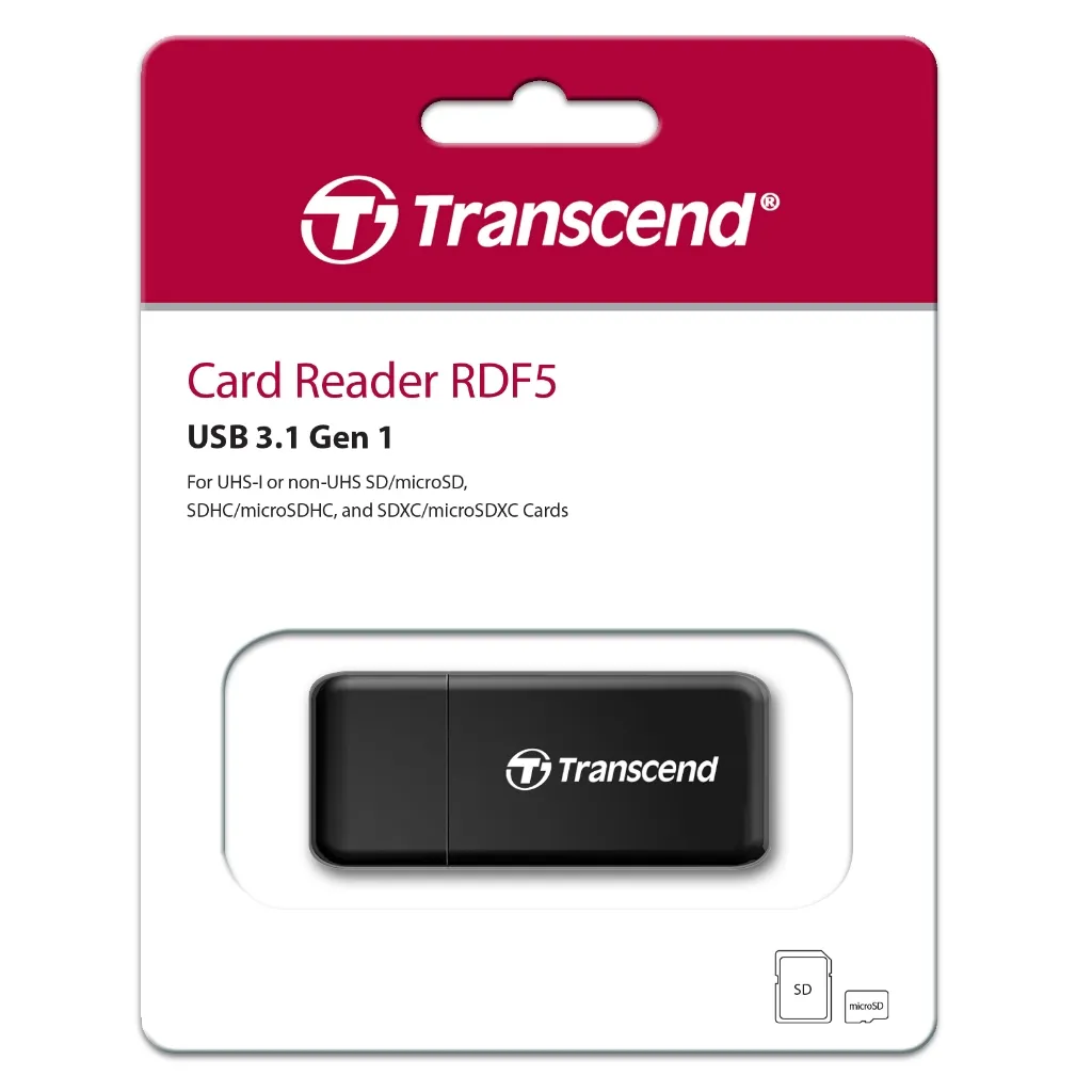 Ảnh Đầu đọc thẻ nhớ  USB 3.1 Gen 1 Reader Transcend RDF5 Bảo hành 2 năm 4