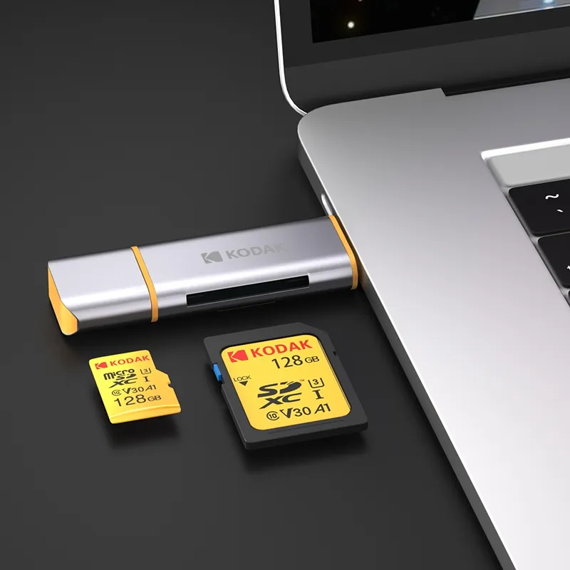Ảnh Đầu đọc thẻ SD LLano Bộ chuyển đổi thẻ USB C sang Micro SD tốc độ cao USB 3.0 Khe cắm kép, Đầu đọc thẻ nhớ cho SD / Micro SD / SDHC / SDXC 4