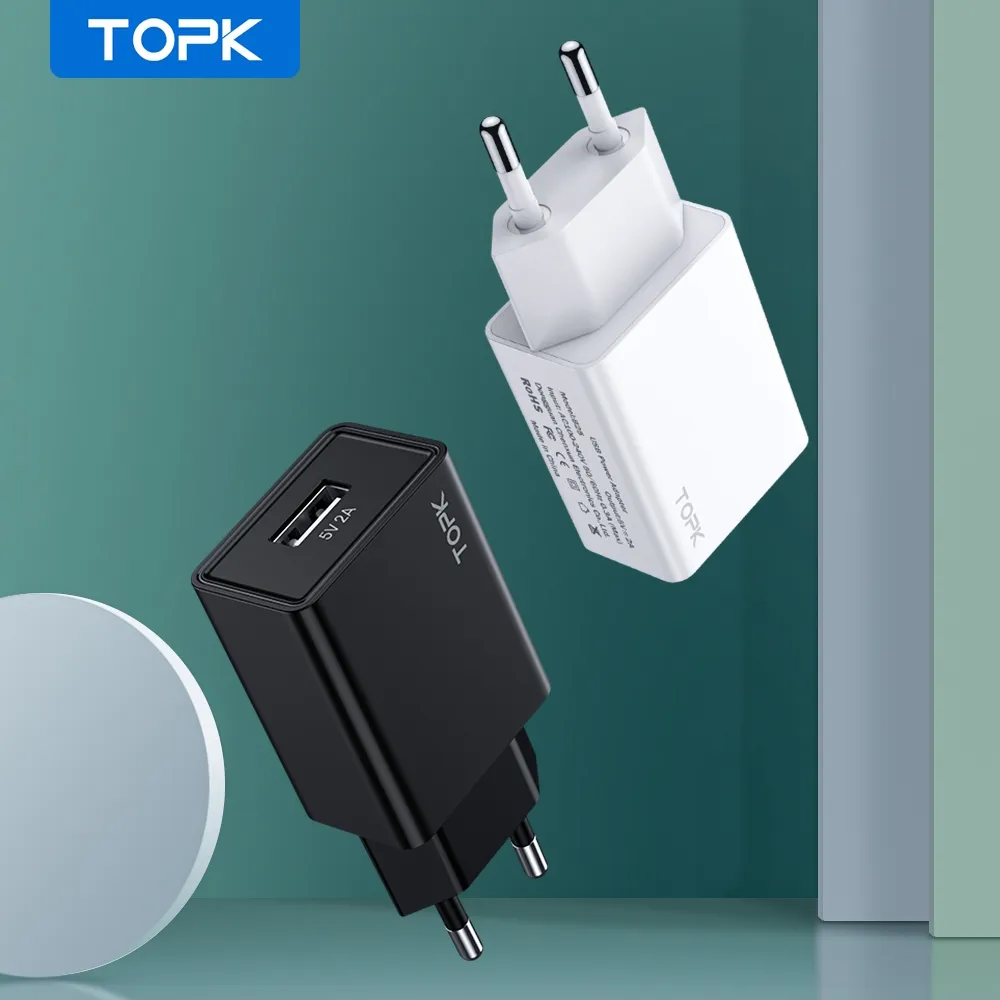 Ảnh Đầu sạc TOPK B25 10W 5V 2.1A MINI USB cho điện thoại 1