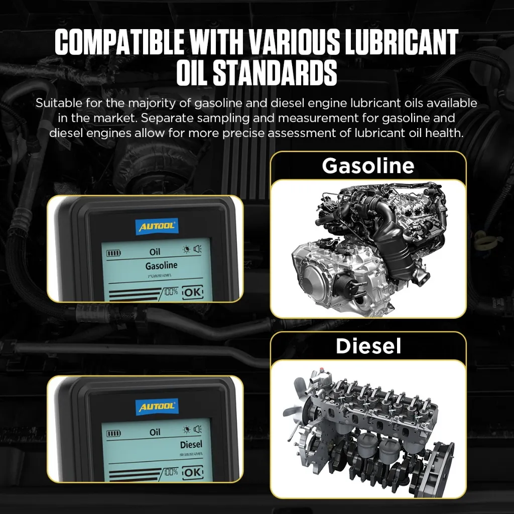 Ảnh AUTOOL AS503 Dầu bôi trơn ô tô Máy Diesel Động cơ xe Dầu bôi trơn Công cụ phân tích chất lượng Tự động sửa chữa và bảo trì 2