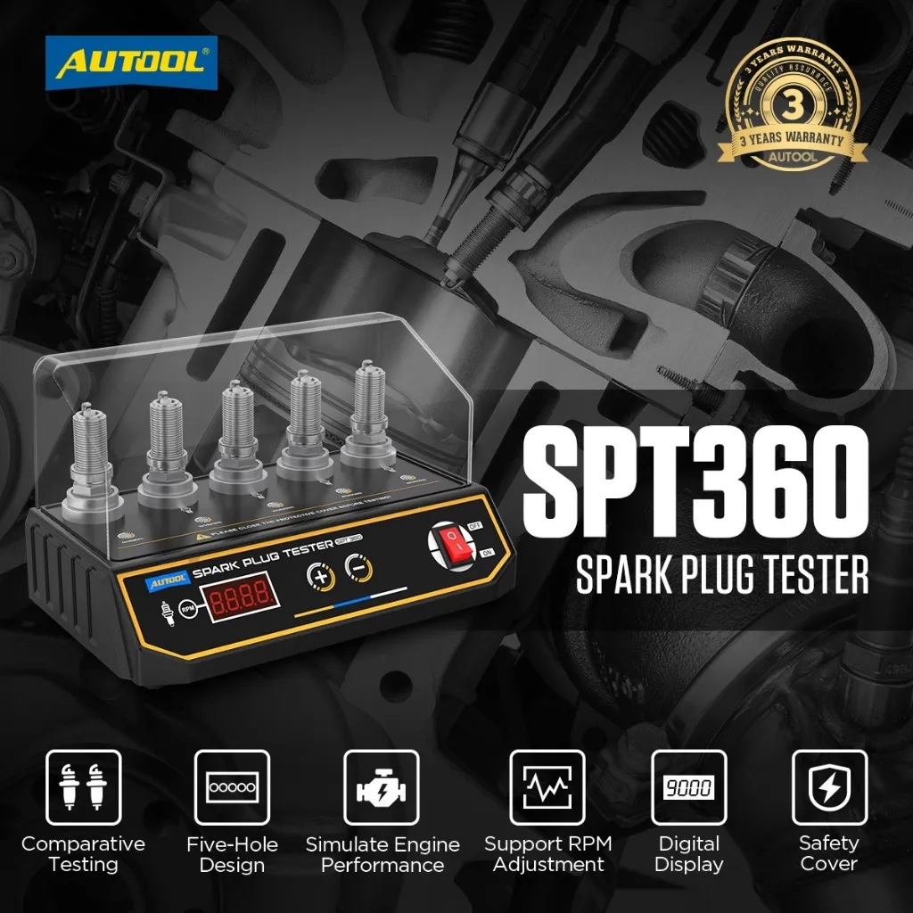 Ảnh AUTOOL SPT360 Xe Bugi Bút Thử Đánh Lửa Người Thử Nghiệm Ô Tô Công Cụ Chẩn Đoán 5 Lỗ Bugi Flashover Máy Phân Tích 110/220V 2
