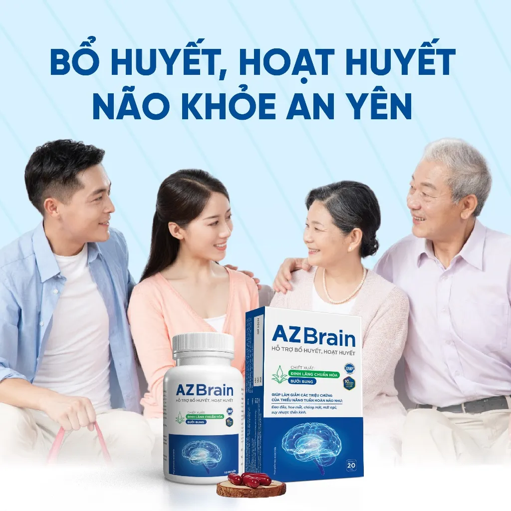 Ảnh AZBR60 - Viên uống bổ não AZBrain hoạt huyết, hết chóng mặt đau đầu, mất ngủ, tăng tuần hoàn máu(Hộp 60 viên)ZLOVE 2