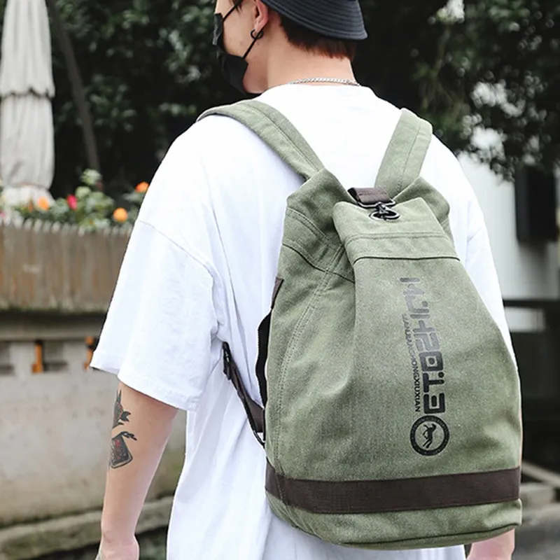 Ảnh Ba lô vải canvas ngoài trời phong cách Hàn Quốc IELGY nam 2