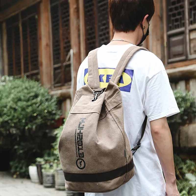 Ảnh Ba lô vải canvas ngoài trời phong cách Hàn Quốc IELGY nam 3