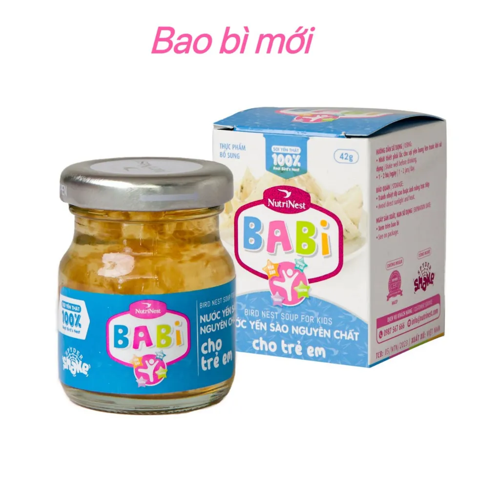 Ảnh Babi Nước Yến Sào Cho Trẻ Em Sợi Yến Thật 100% - NUTRINEST - Hũ Đơn (42g) 2