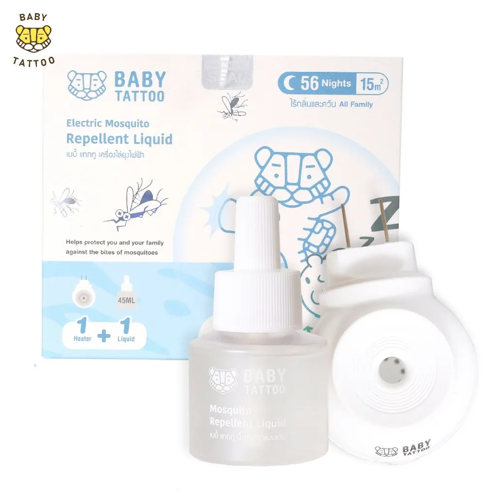 Ảnh BABY TATTOO Combo Máy Xông Và Tinh Dầu Đuổi Muỗi Không Mù Không khói 1