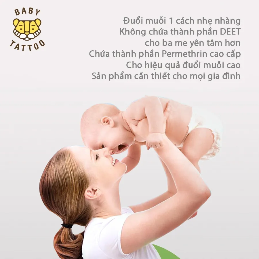 Ảnh BABY TATTOO Tinh Dầu Đuổi Muỗi Bổ Sung, Không Khói Không Mùi An Toàn Cho Bé, Chống Muỗi Tuyệt Đối 2