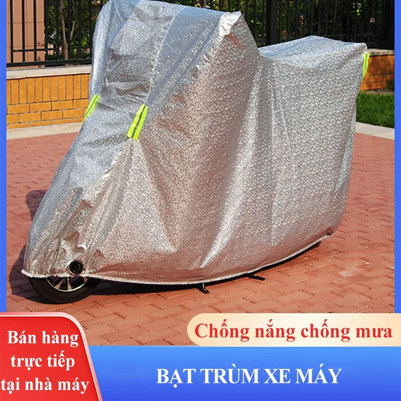 Ảnh Bạc trùm che phủ xe máy MYT Bạt che xe máy chống thấm cao cấp Áo trùm xe máy che nắng che mưa hai lớp dày 2