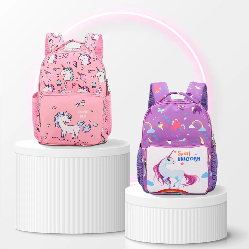 Balo Cho Bé Gái Mầm Non 1989KIDS Siêu Nhẹ, Chống Thấm