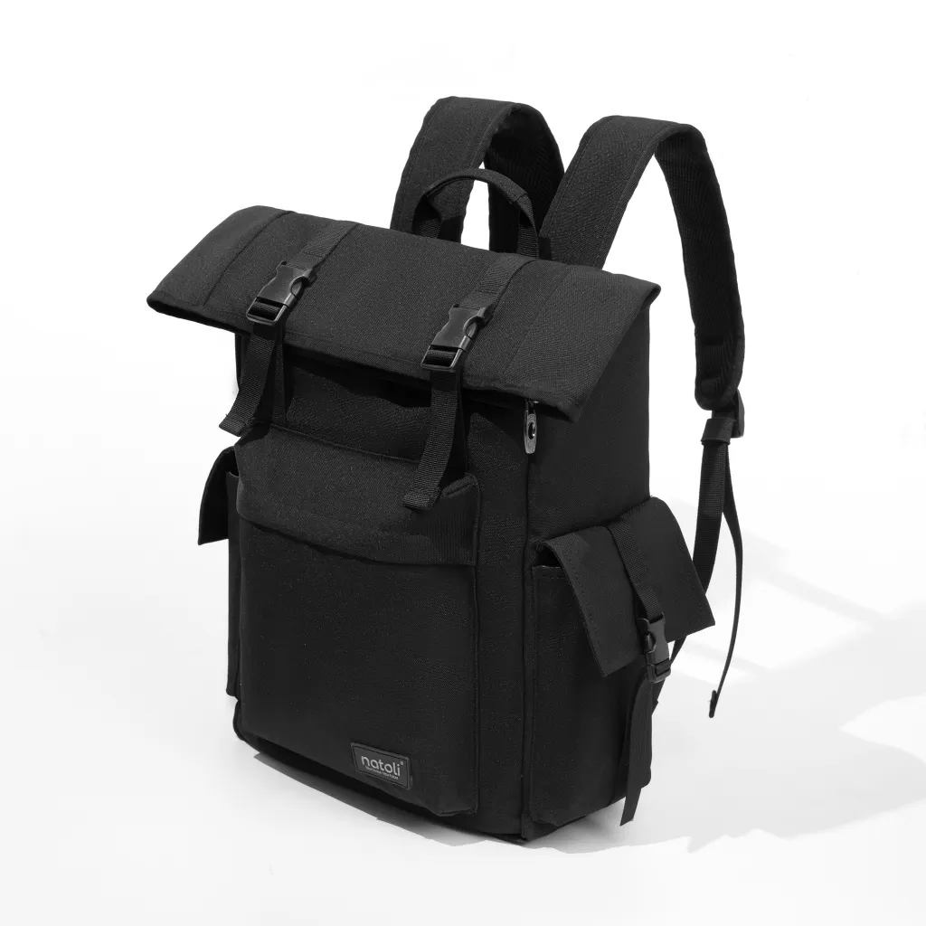 Ảnh Balo chống nước thương hiệu NATOLI chất vải canvas nhiều ngăn du lịch cao cấp BST FOLD BACKPACK B10 4