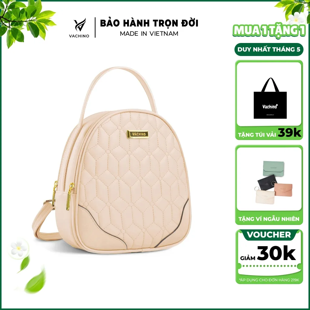 Ảnh Balo da nữ Shaulder Bag thời trang cao cấp VACHINO-BG013 1