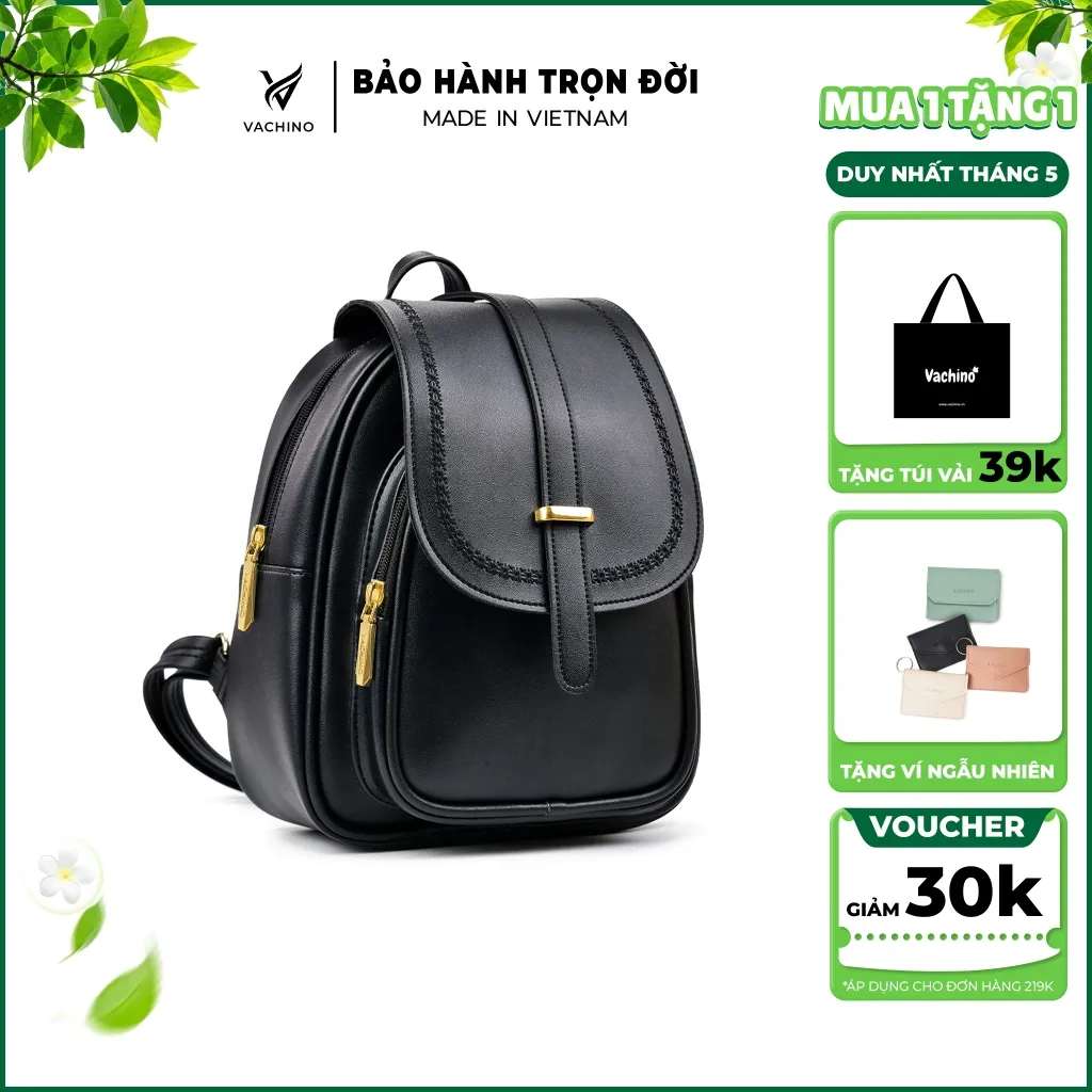 Ảnh Balo da nữ thời trang dễ thương cao cấp VACHINO-BG018 1
