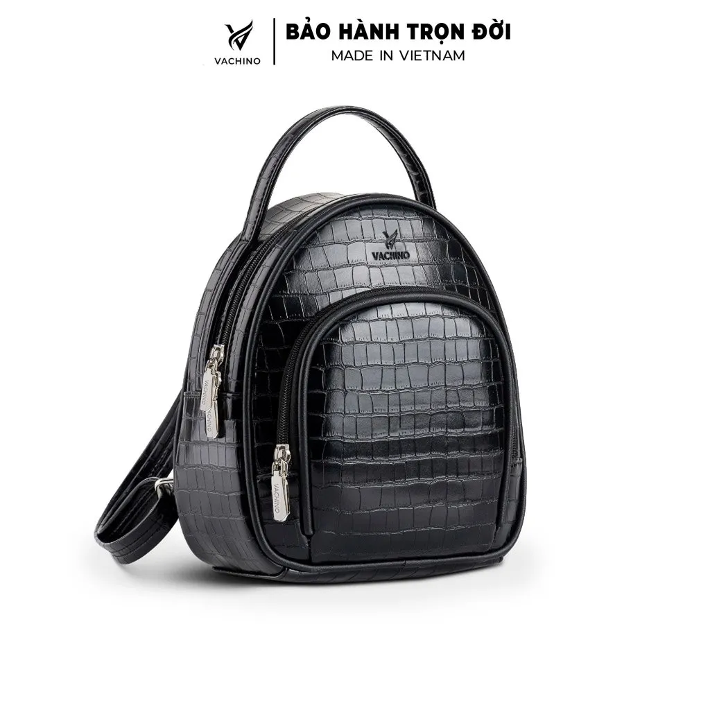 Ảnh Balo da nữ thời trang vân da cá sấu VACHINO-BG028 1