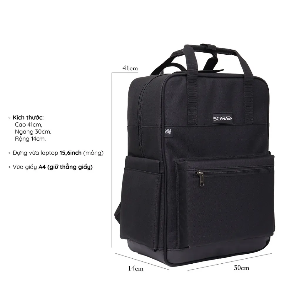 Ảnh Balo Đi Học Nam Nữ, Ba lô Chống Sốc Đựng Vừa Lap 16inch - SCARAB HIGH STREET BACKPACK UNISEX 2