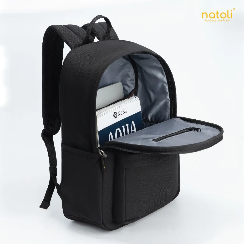 Ảnh Balo đi học nam nữ NATOLI nhiều ngăn chống nước cao cấp - Basic Backpack B2 4