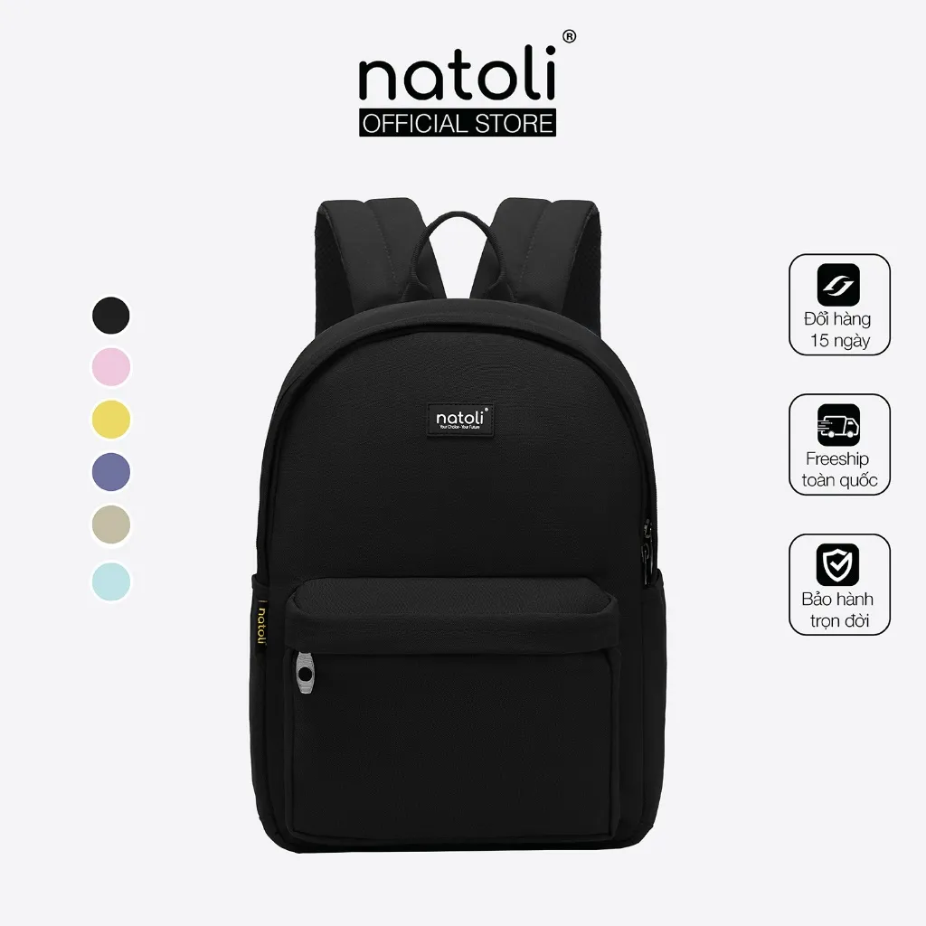 Ảnh Balo đi học nam nữ thương hiệu NATOLI nhiều ngăn chống nước tốt - Basic Backpack B2 1