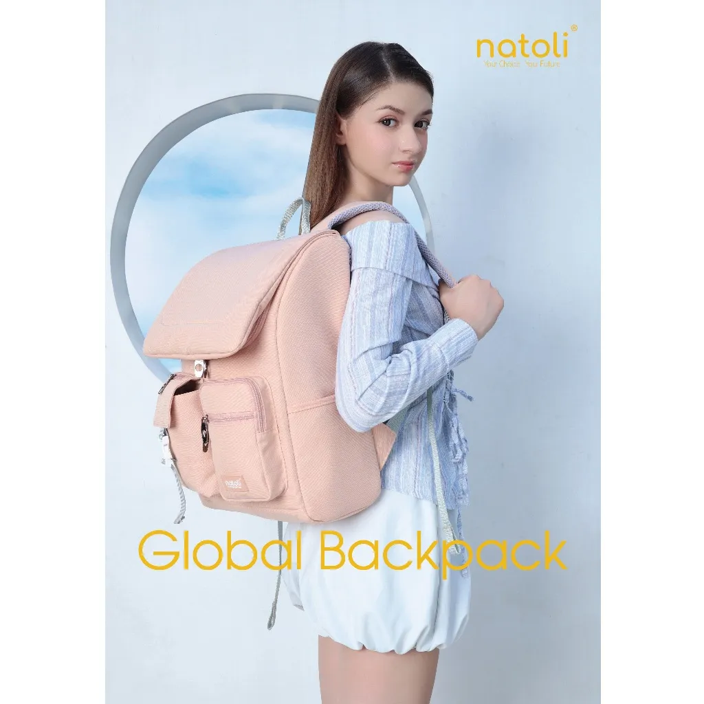 Ảnh Balo laptop 15 6 inch thương hiệu NATOLI, cặp đi học nam chống sốc chống nước tốt Global Backpack B8 4