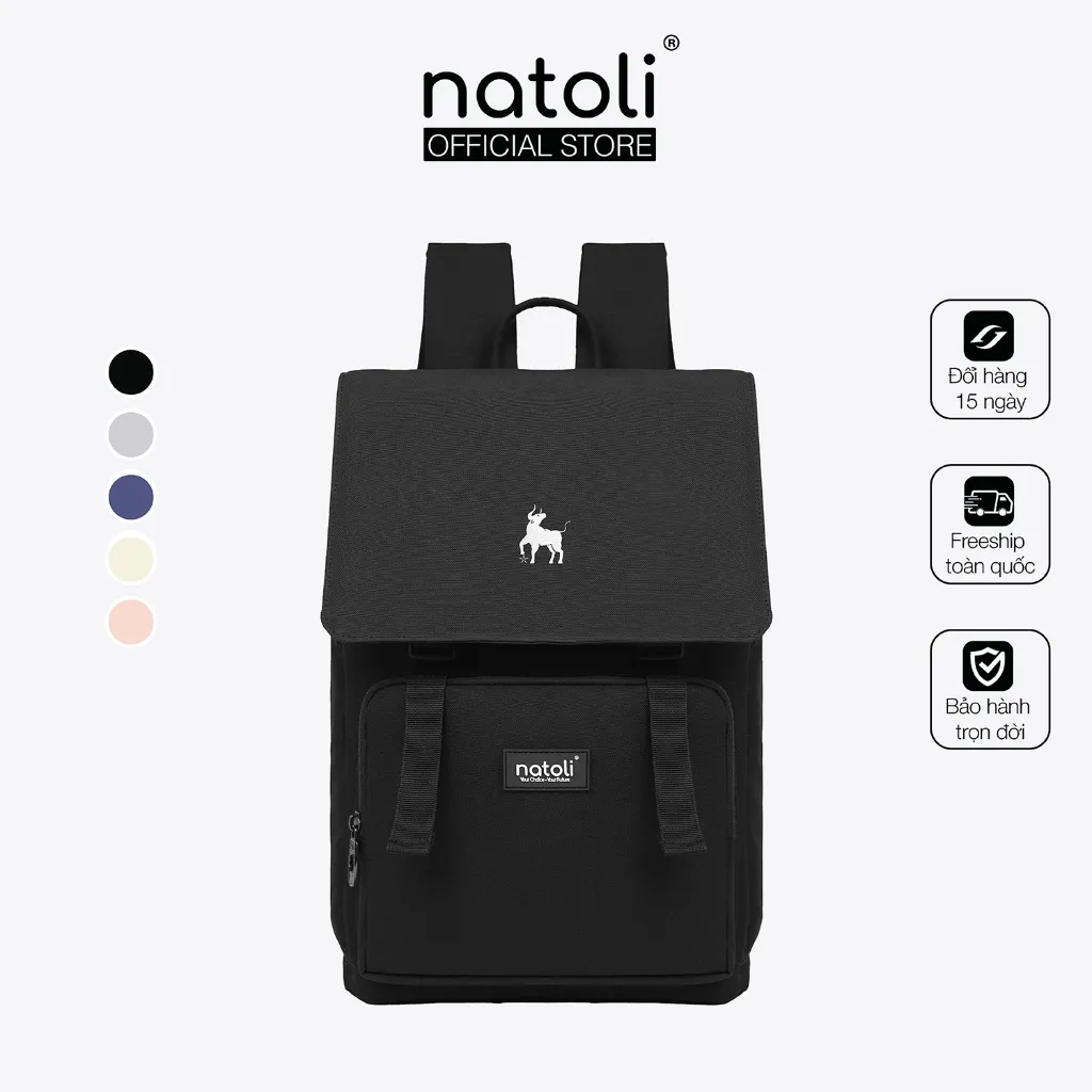 Ảnh Balo laptop chống sốc NATOLI nhiều ngăn, đựng laptop, đi học chống nước cao cấp - BST Modern Flap Backpack B23 1