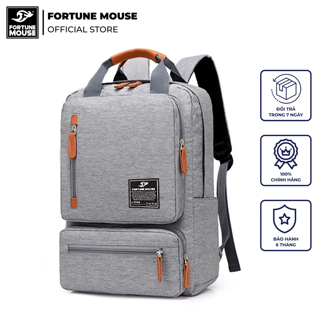Ảnh Balo laptop nam nữ cỡ lớn dáng vuông Fortune Mouse B90 1