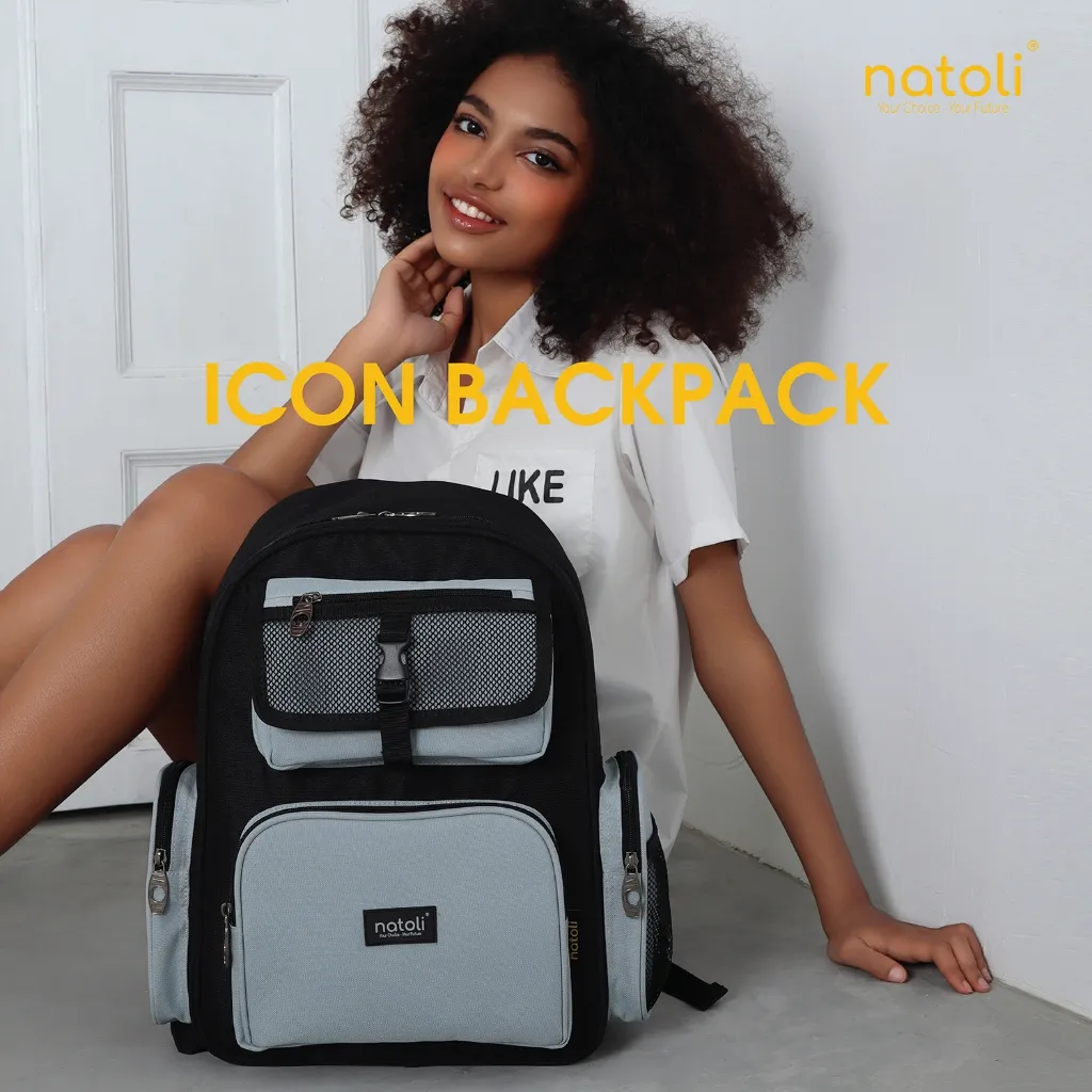 Ảnh Balo local brand thương hiệu NATOLI chất vải canvas thời trang chống nước dày dặn ICON BACKPACK B13 3
