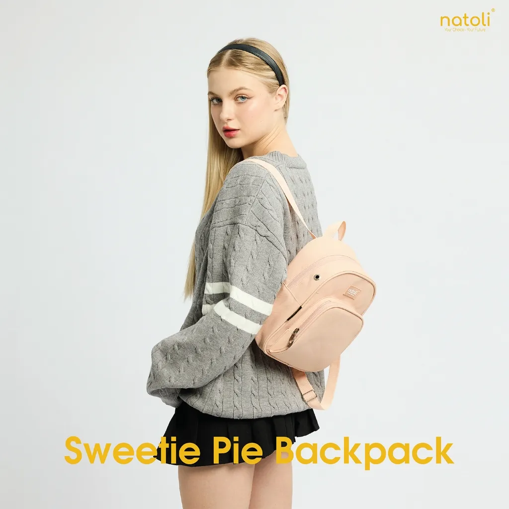 Ảnh Balo mini nữ Thương hiệu NATOLI, nhỏ gọn chống nước cao cấp BST Sweetie Pie Backpack B6 2