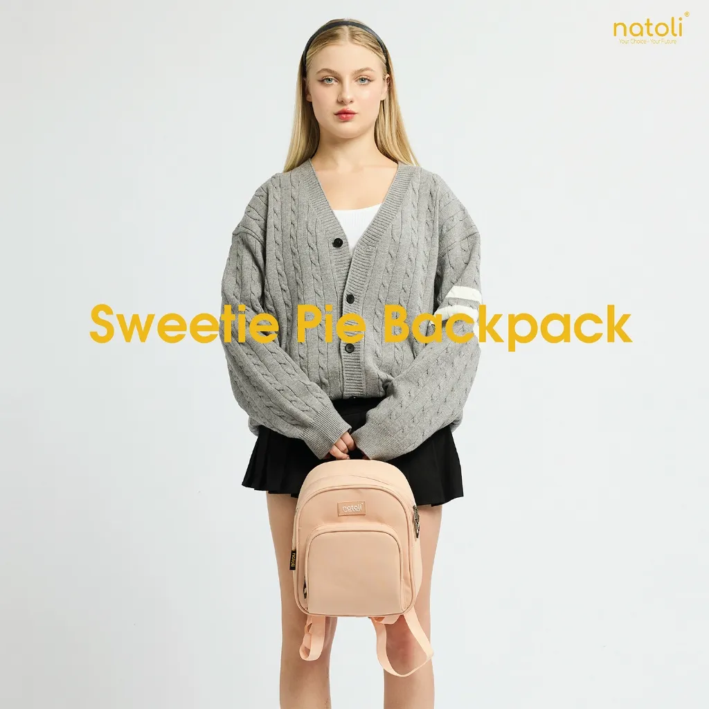 Ảnh Balo mini nữ Thương hiệu NATOLI, nhỏ gọn chống nước cao cấp BST Sweetie Pie Backpack B6 3