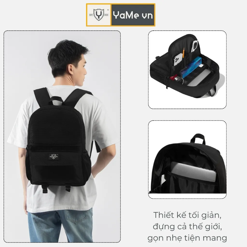 Ảnh Balo Nam Nữ Đi Học Đi Làm Đi Chơi Đựng Laptop Thiết Kế Đơn Giản Thời Trang Y2010 The Style Of No Style 43 - 21917 |YaMe| 1