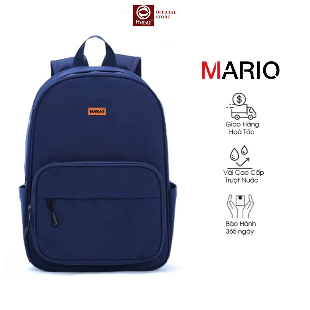 Ảnh Balo Nam Nữ Thương Hiệu HARAS Kiểu Dáng Basic Đi Học Đi Chơi HR365 2