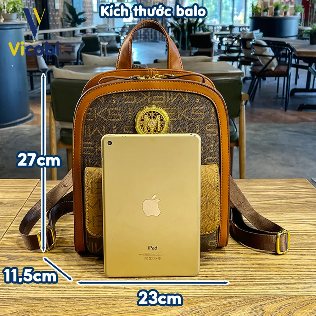 Ảnh Balo nữ da Keira Vicobi B6, thiết kế thời trang công sở, đi học, văn phòng, du lịch 3