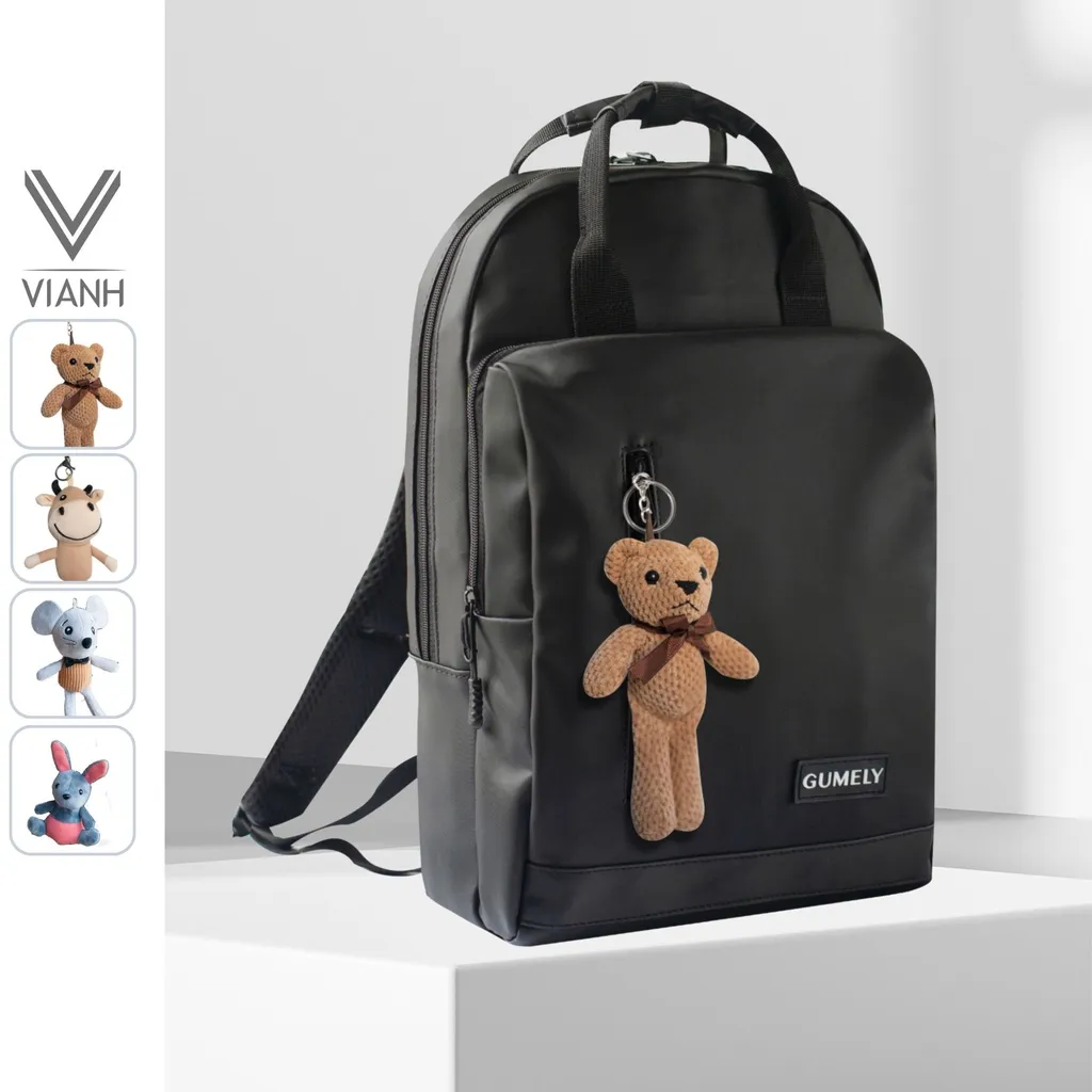 Ảnh Balo nữ dễ thương cute để laptop nhiều ngăn charm treo đi làm đi học GU06-1 Gumely ViAnh Store 1