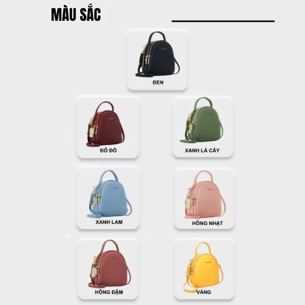 Ảnh Balo Nữ Mini Thời Trang FORVER YOUNG Ba Lô Da Mềm Nhiều Ngăn Da Cao Cấp Cực Đẹp PL04 - Tukado 3