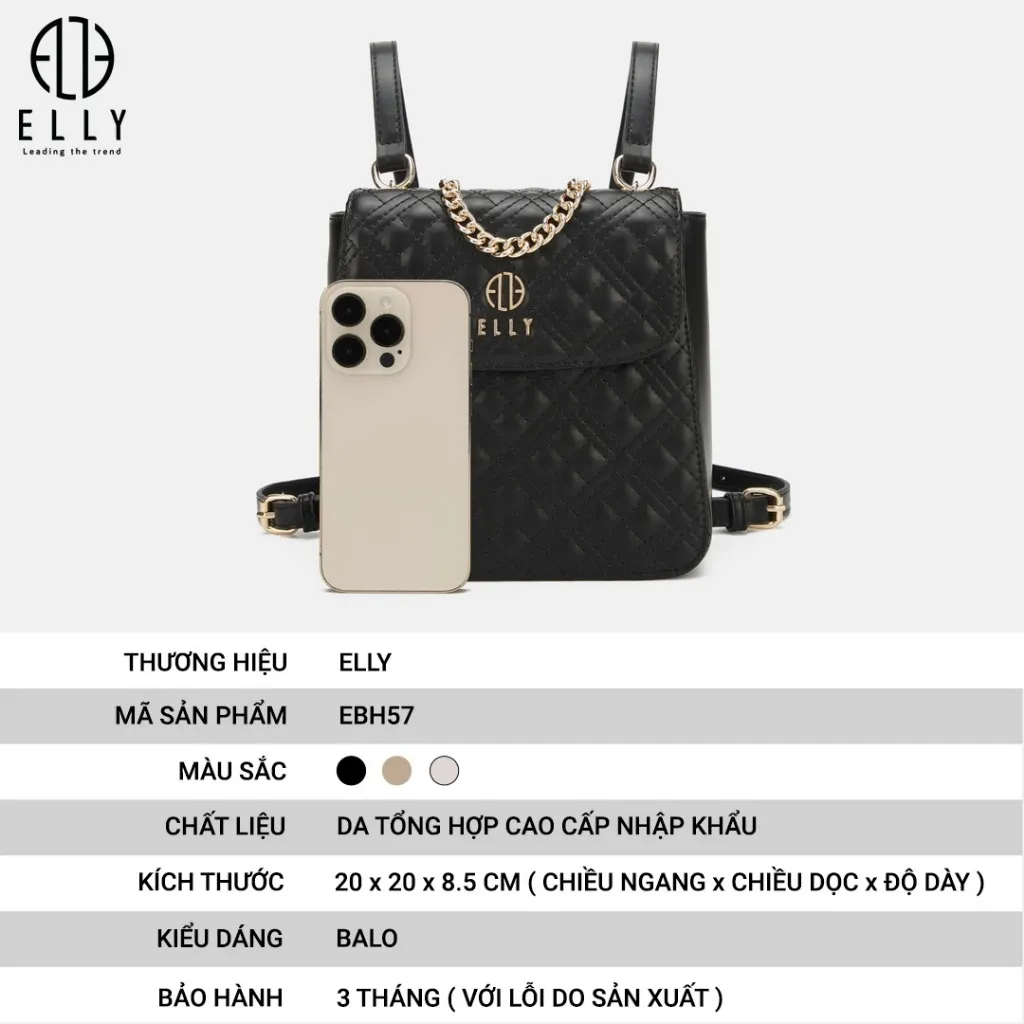 Ảnh BALO NỮ THỜI TRANG ELLY – EBH57 2