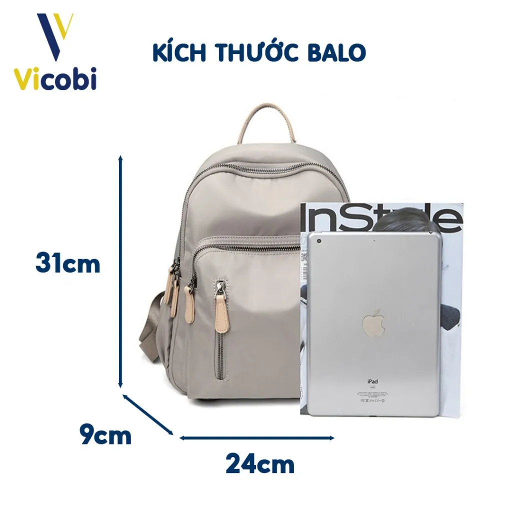 Ảnh Balo nữ vải Oxford Bally Vicobi B5, loại nhỏ gọn tiện dụng. 2