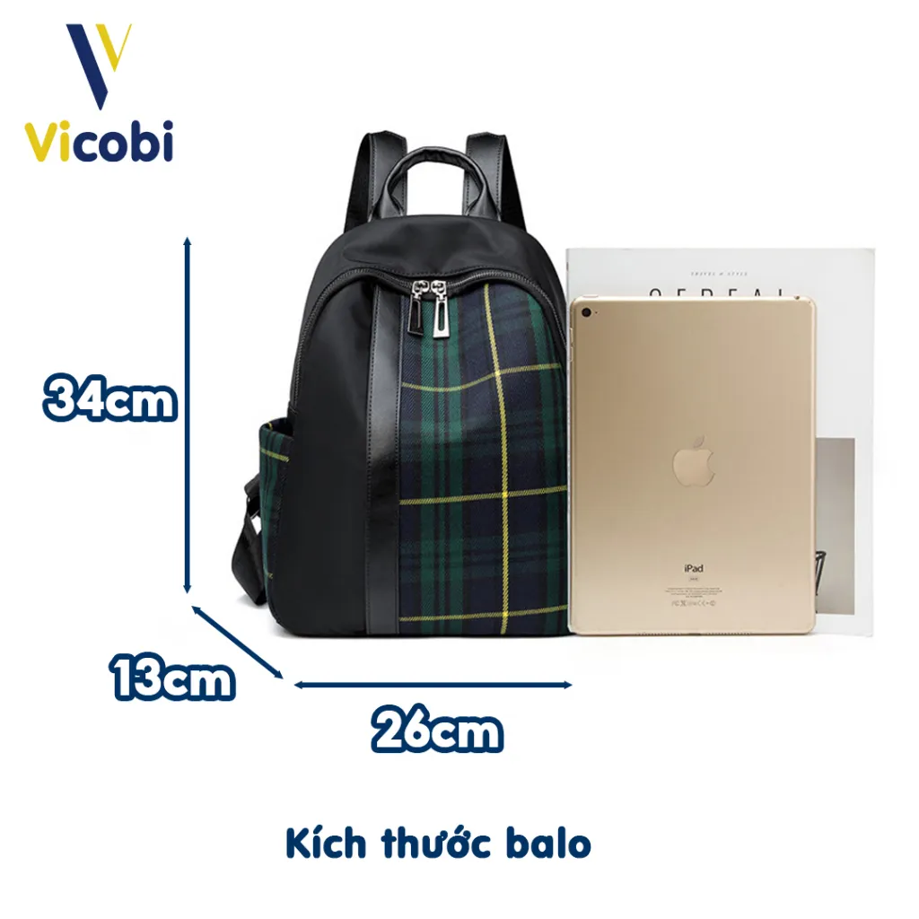 Ảnh Balo nữ vải Oxford Carson Vicobi B4, đựng vừa giấy A4 và laptop 13inch trở xuống 3
