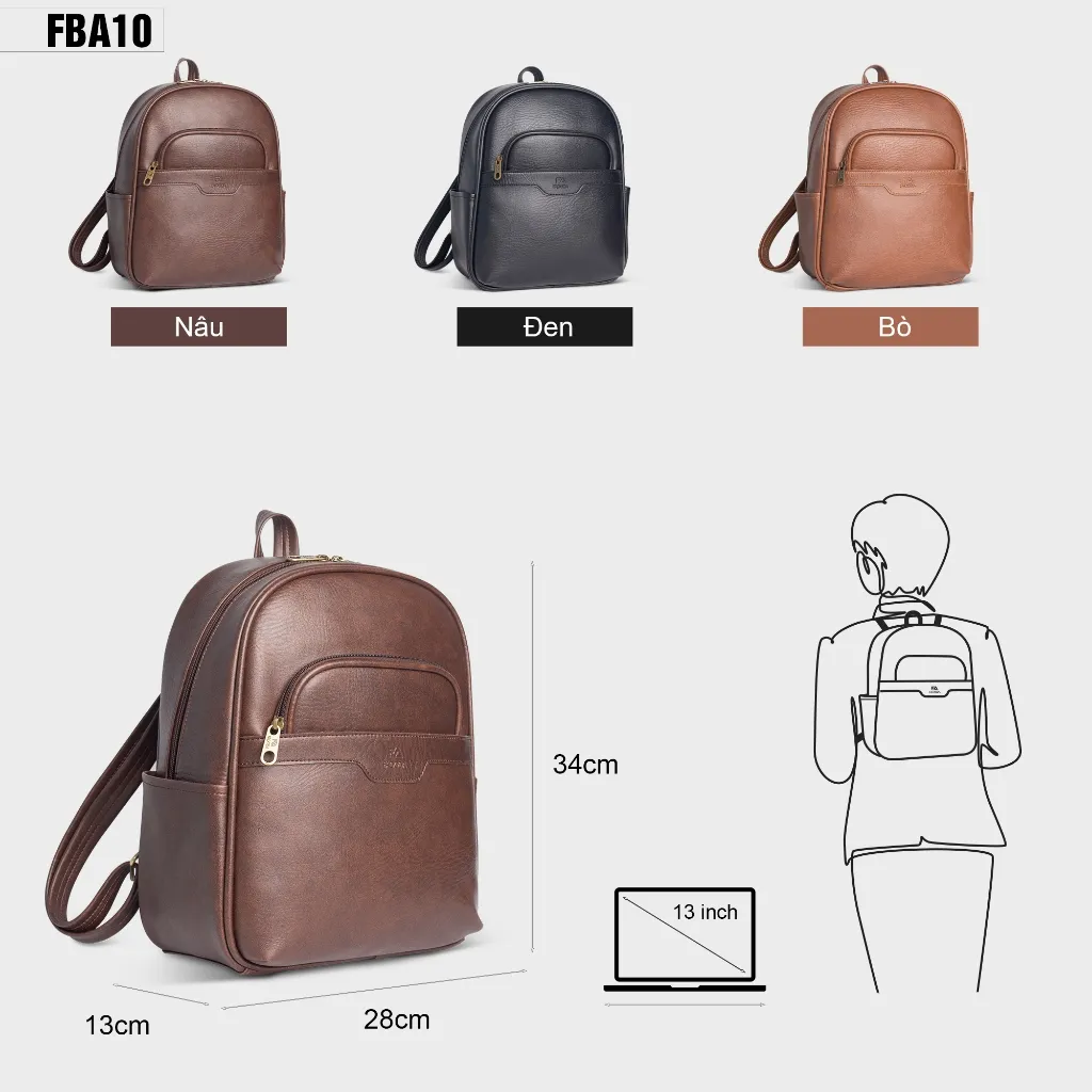 Ảnh Balo thời trang công sở unisex FA DO DA FBA10 2