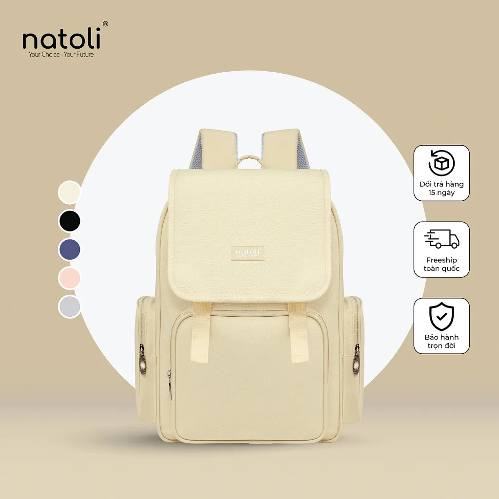 Ảnh Balo thời trang nam nữ NATOLI chống nước, nhiều ngăn đựng laptop đi học cao cấp - BST Everyday Utility Backpack B19 1