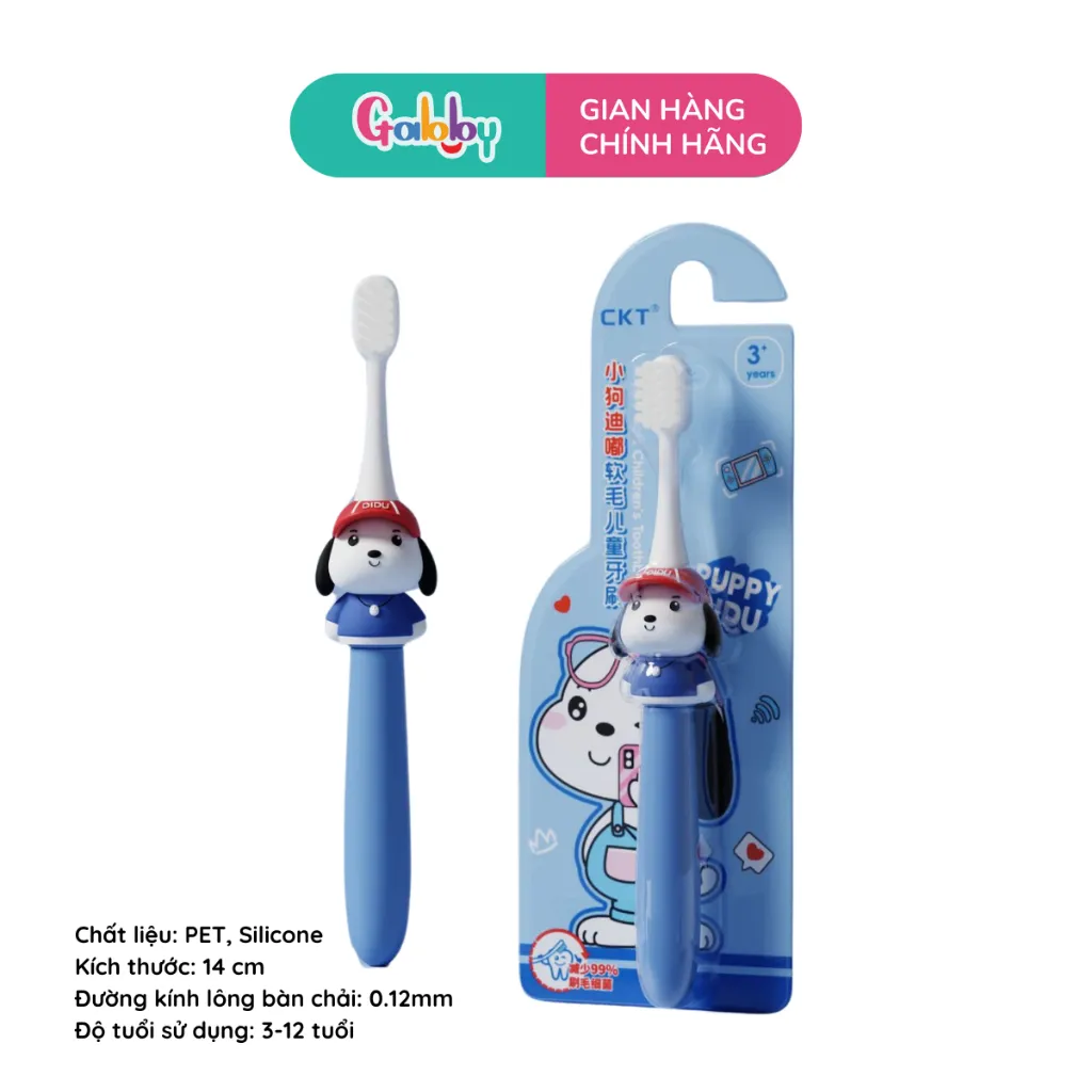 Ảnh Bàn Chải Đánh Răng Hình Thú Cho Bé Lông Mềm Mịn (Thỏ Hồng/ Mèo Tím/ Capybara, Ngộ Không/Sulley) 2